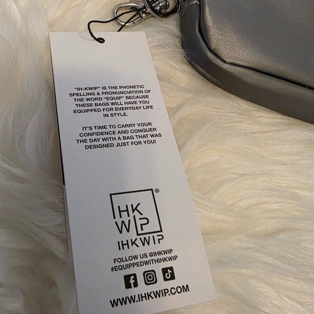 IHKWIP Day to Day RFID Wallet Wristlet Bag Met Stone Grey - Picture 7 of 11